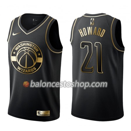Camiseta Hombre NBA Washington Wizards Dwight Howard 21 Nike Negro Golden Edition Swingman